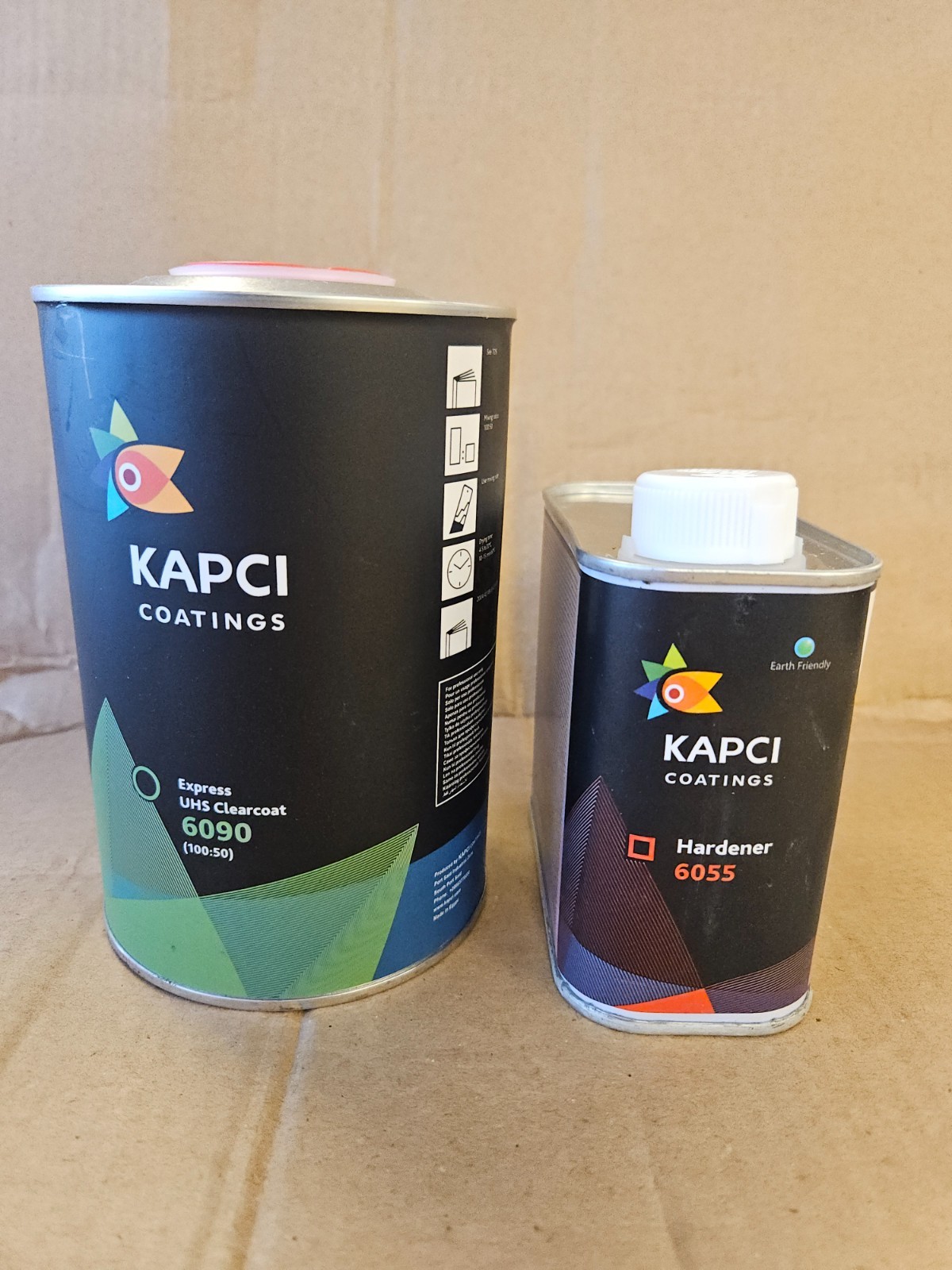 KAPCI 6090 CLEAR COAT NEW UHS EXPRESS LOW VOC COMPLIANT 1L+ 0.5L HARDENER MEDIUM