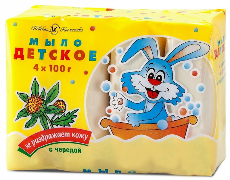Baby soap 4 pieces x 100g Hypoallergenic Herbs Nevskaya Cosmetics Russia мыло