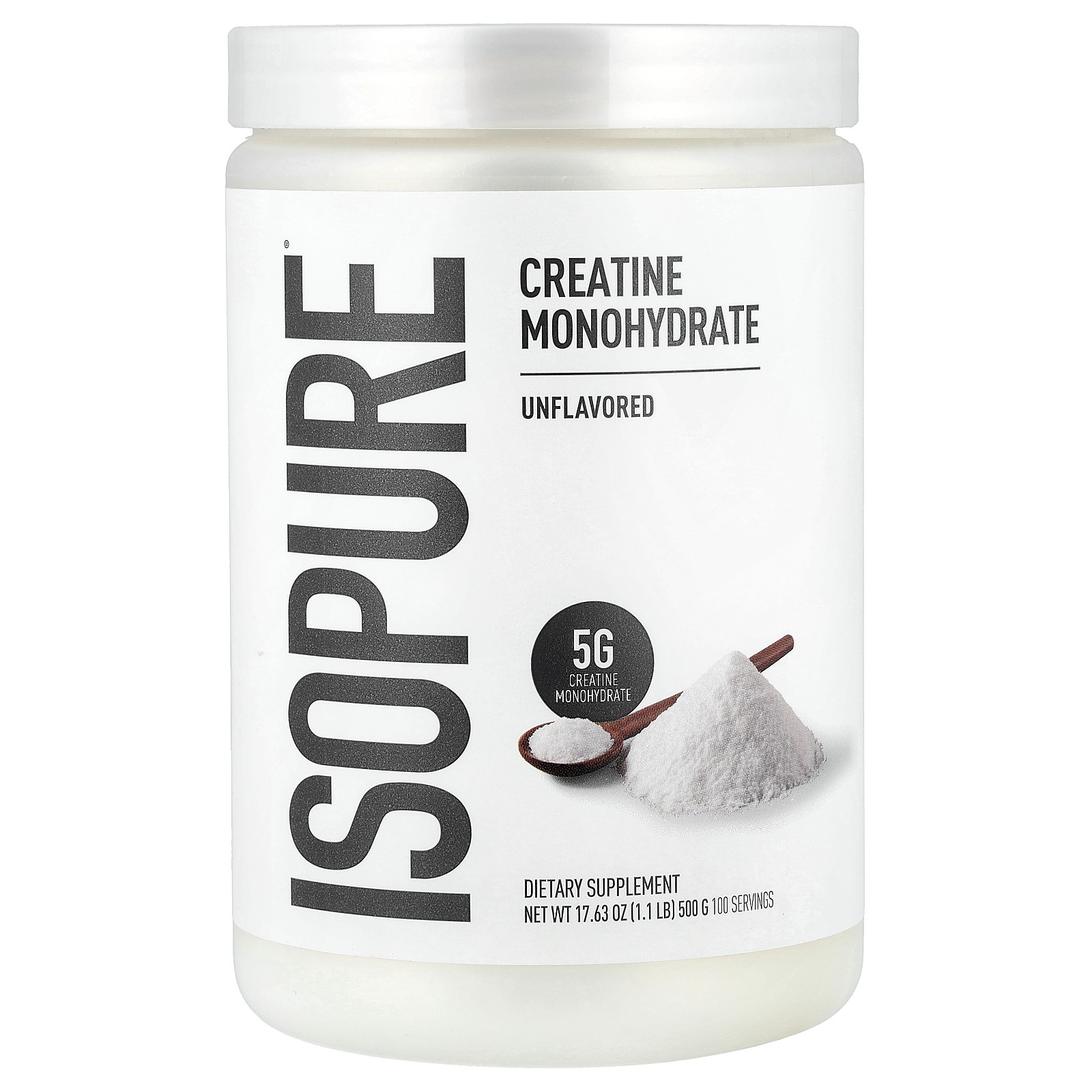 Creatine Monohydrate, Unflavored, 1.1 lb (500 g)