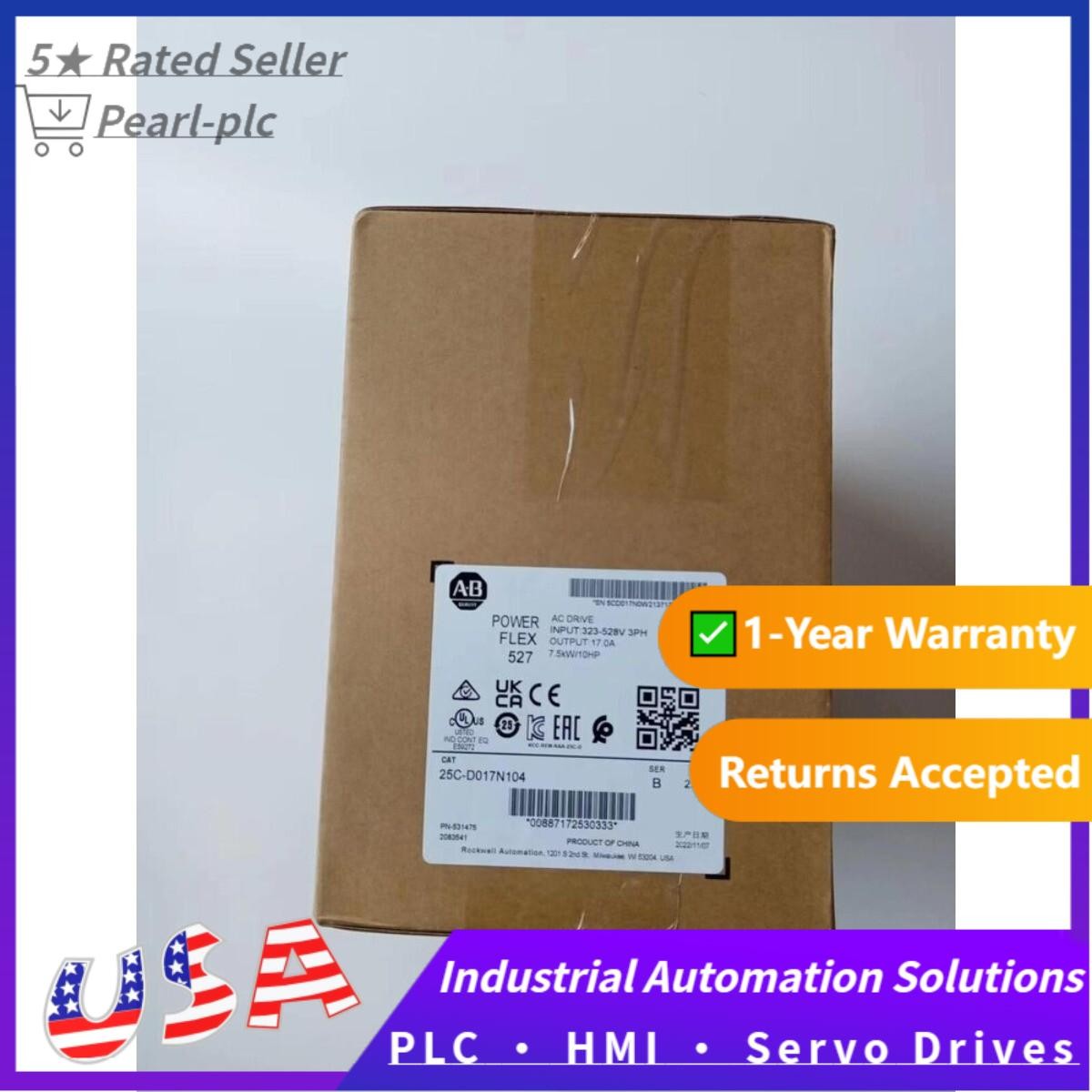 AB 25C-D017N104 PowerFlex 527 AC Drive 7.5KW 10HP 25CD017N104 US Free Tax