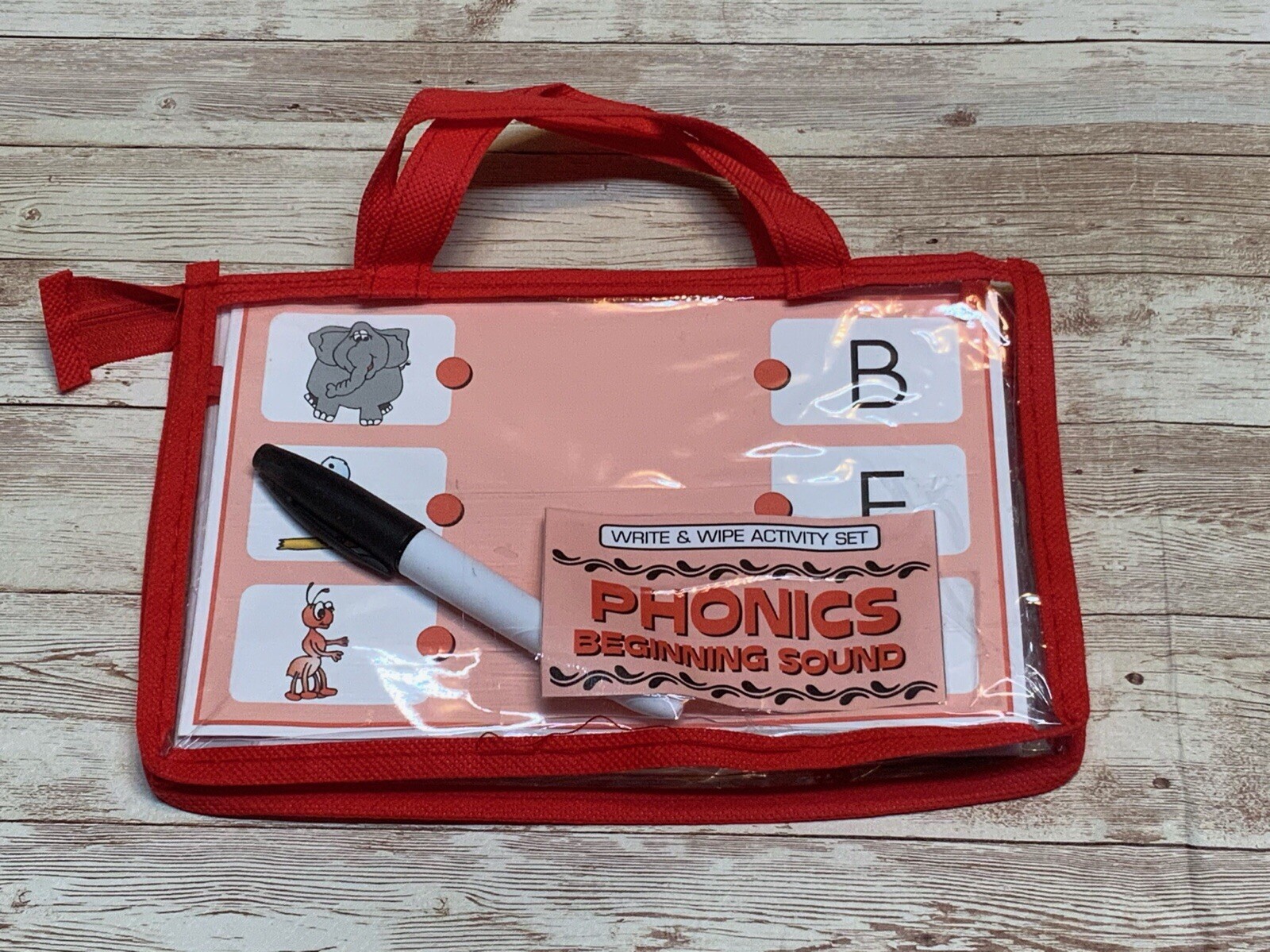 Write & Wipe Activity Set - Phonics Beginning Sounds - Learning Center