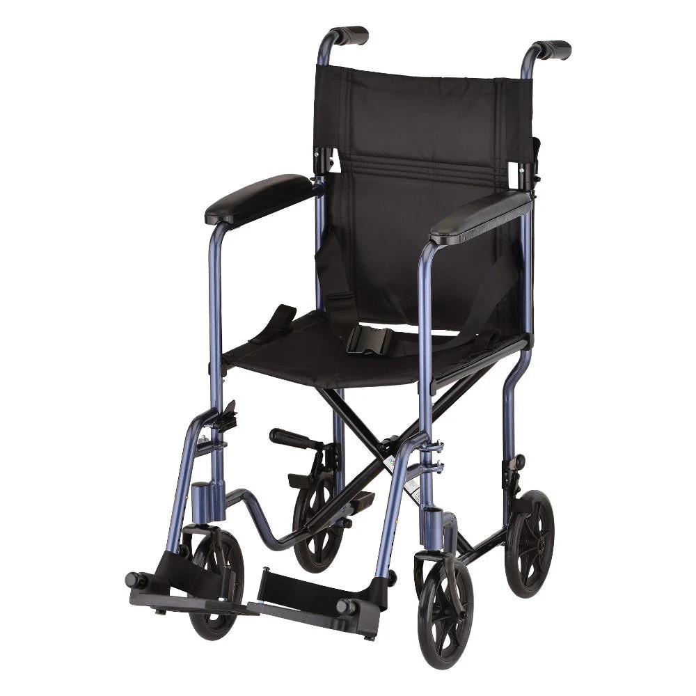 NOVA Lightweight Transport Chair | 17" Narrow Seat, Swing-Away Footrests | 327B
