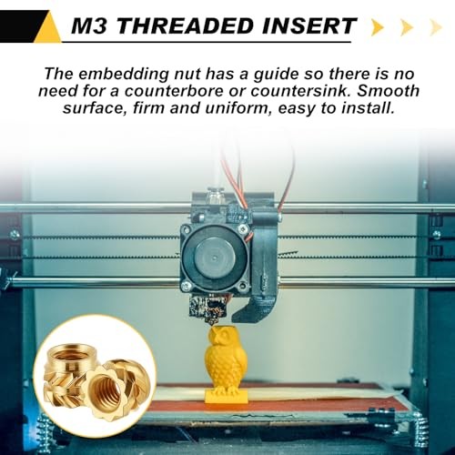 Pcs M3 Threaded Inserts Heat Set Inserts Brass 3D Printing M3 x D5 x L4 300