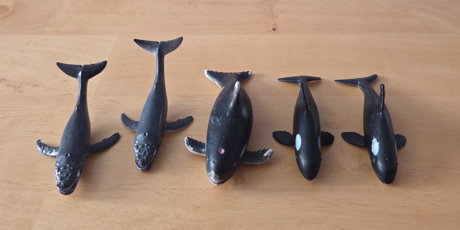 Marine/Ocean Plastic Sea Life Animals Lot of Whales - Orca and Humpback