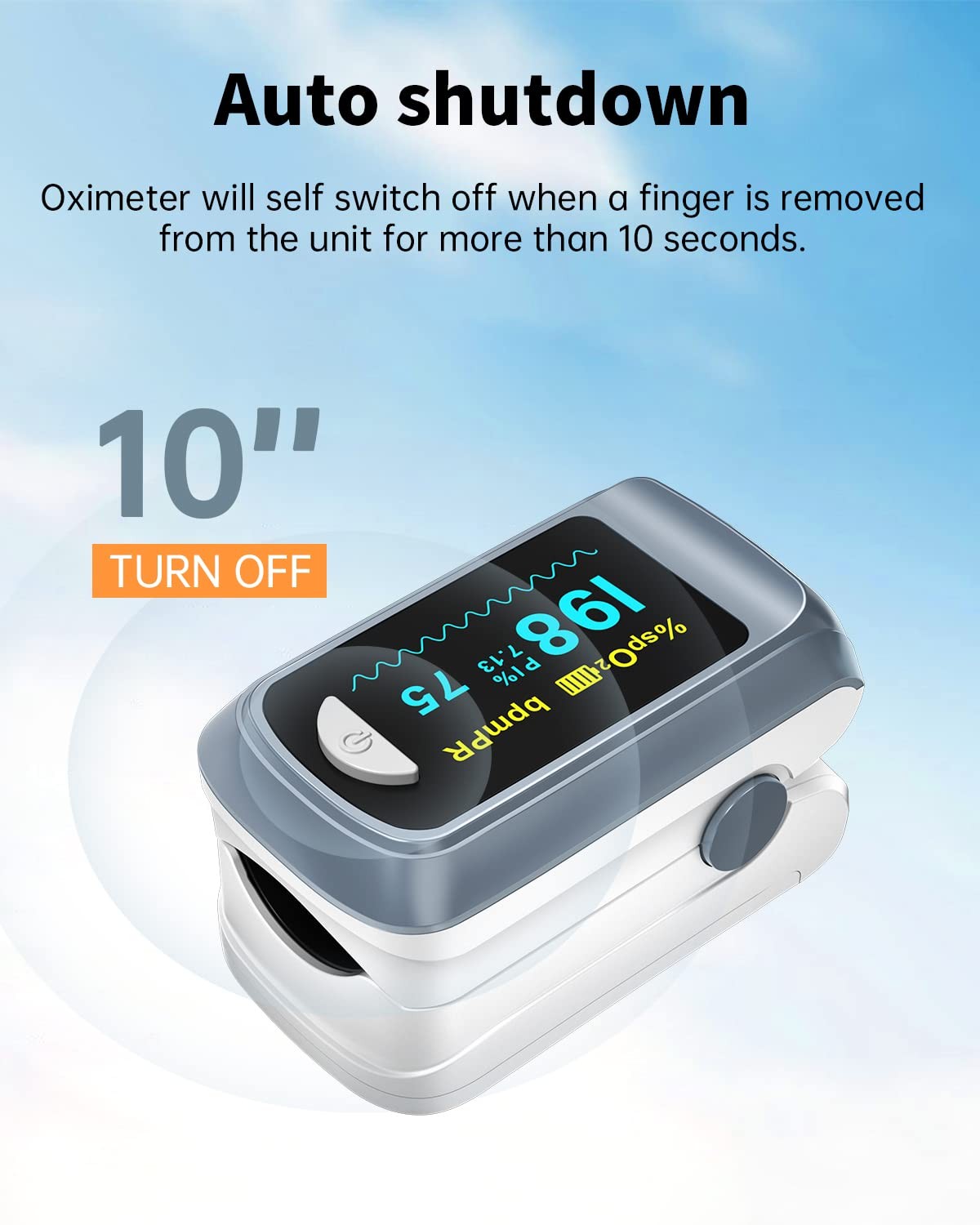 Fingertip Pulse Oximeter Blood Oxygen Saturation Monitor Pulse Ox, Heart Rate...