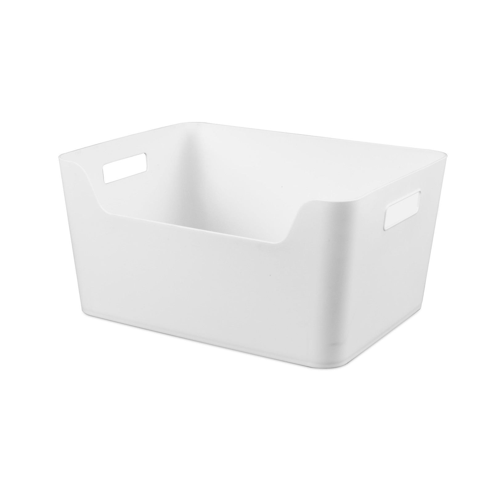 (6 pack) Mainstays Extra Large Easy Access Storage Bin, White