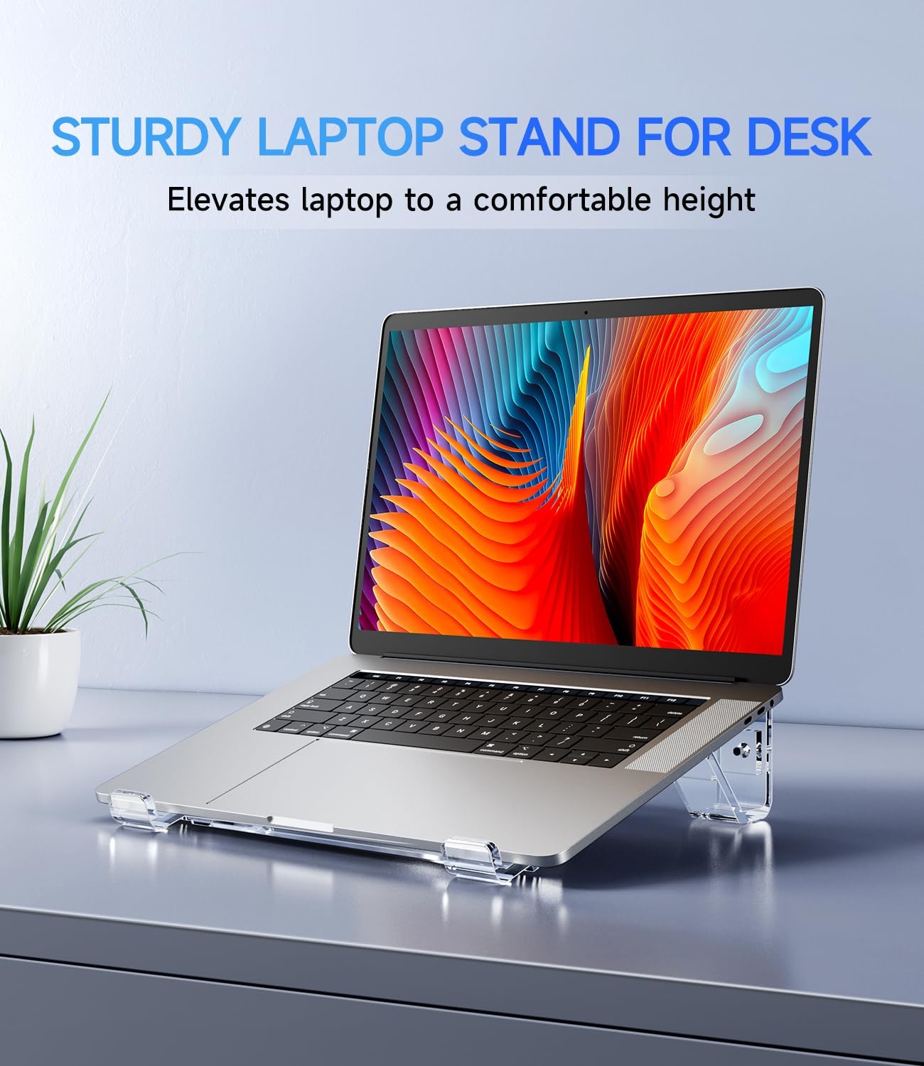 Acrylic Laptop Stand Desk Clear Riser Compatible With 1015.6 Inch Laptops