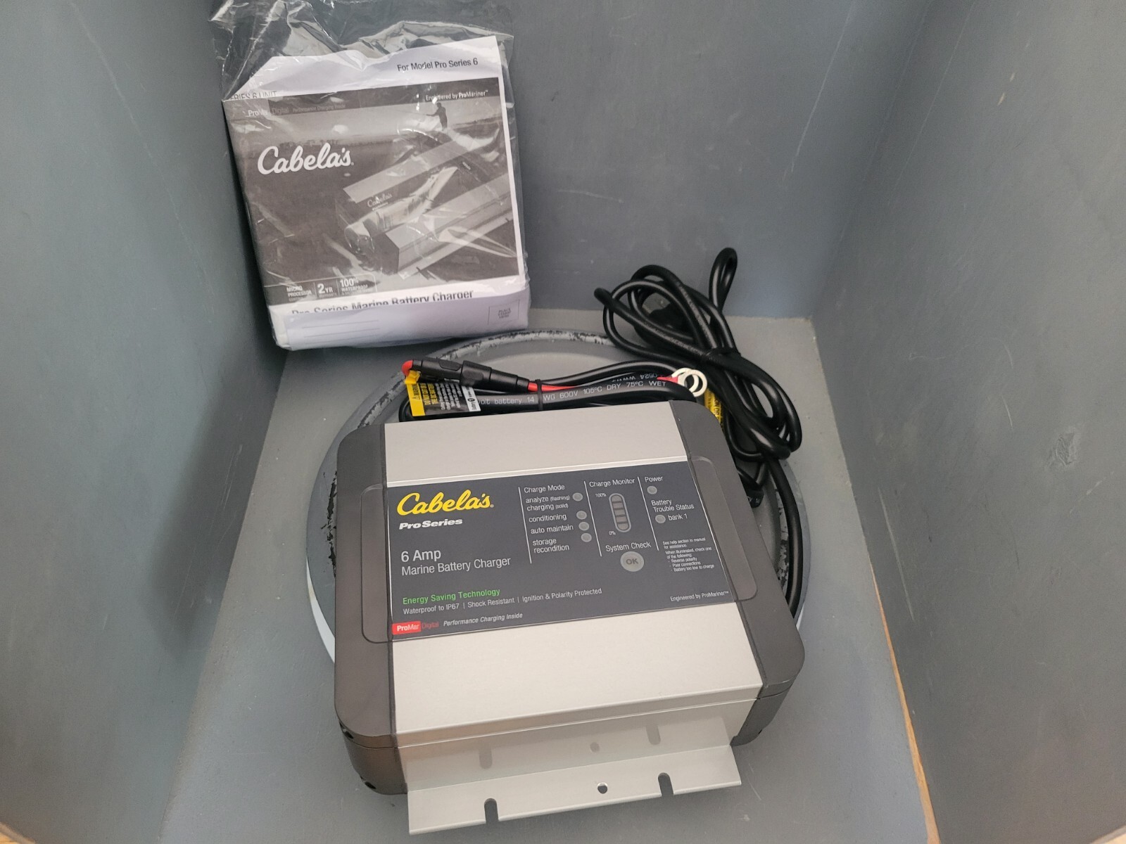 Cabela's Pro Series One-Bank Marine Battery Charger, 6A, 12VDC, 34206