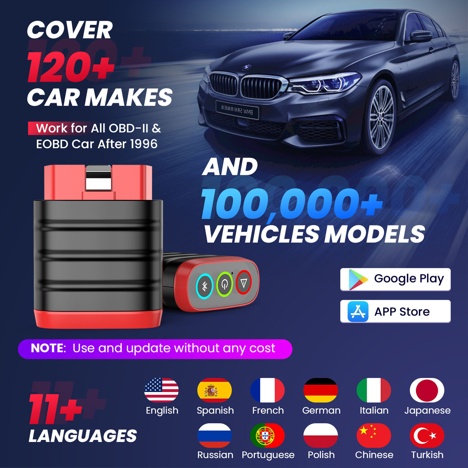 THINKDIAG Mini Car Diagnostic Tool Scanner Full System Fault OBD2 Code Reader