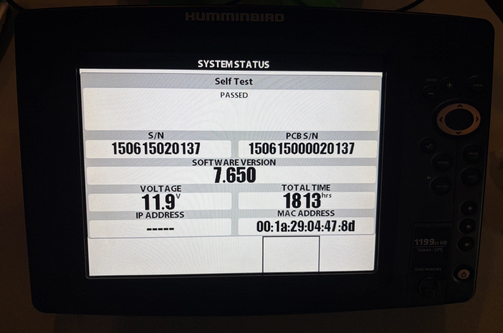 Humminbird 1199CI HD Head Unit