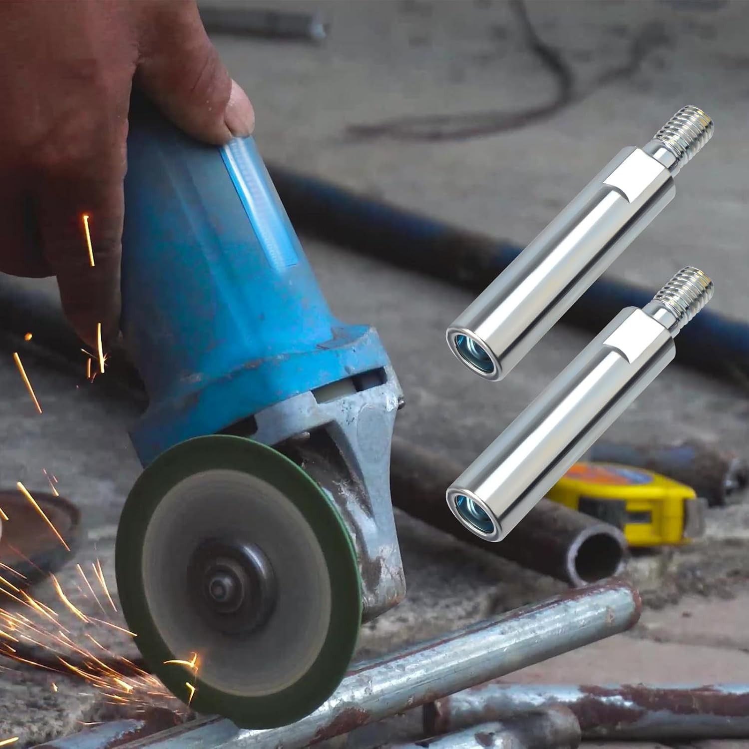 2pcs Angle Grinder Extension Rod, M10 Thread Polishing Machine Adapter Lever ...