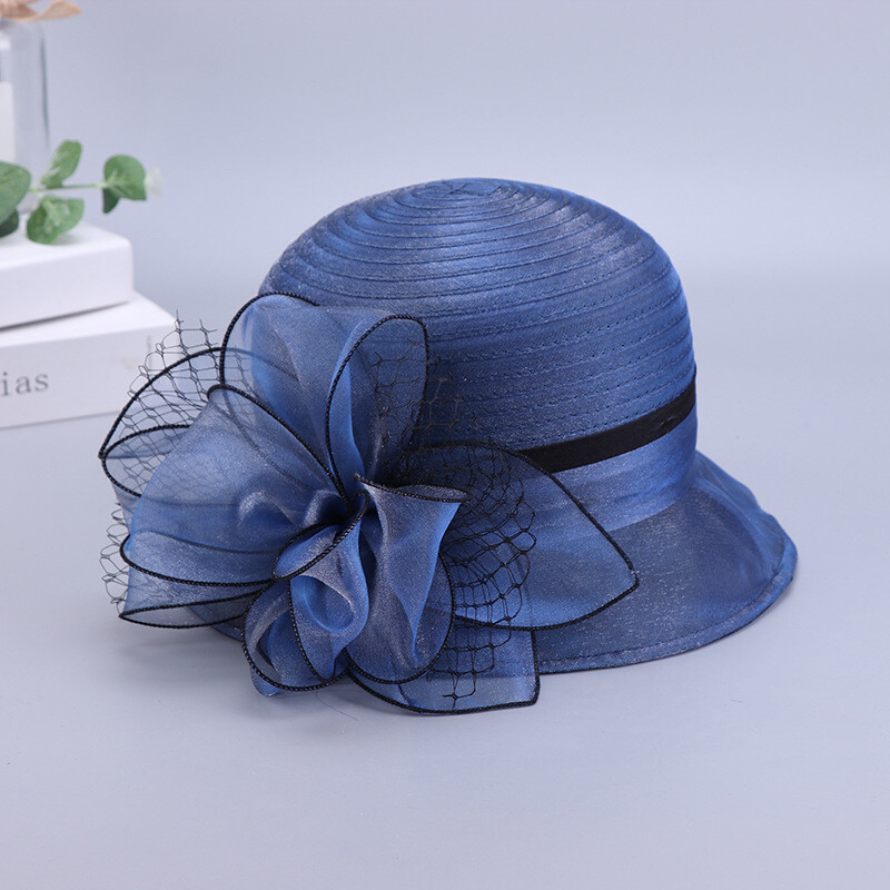 Womens Bridal Organza Tea Party Hats Kentucky Derby Church Hat Dress Fascinator