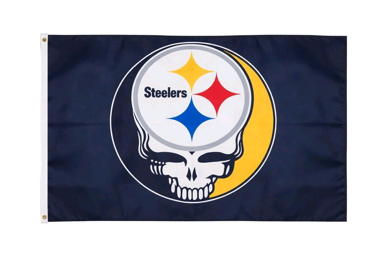 Grateful Dead Pittsburgh Steelers Flag Banner Football ●3x5 Ft FREE SHIPPING ●