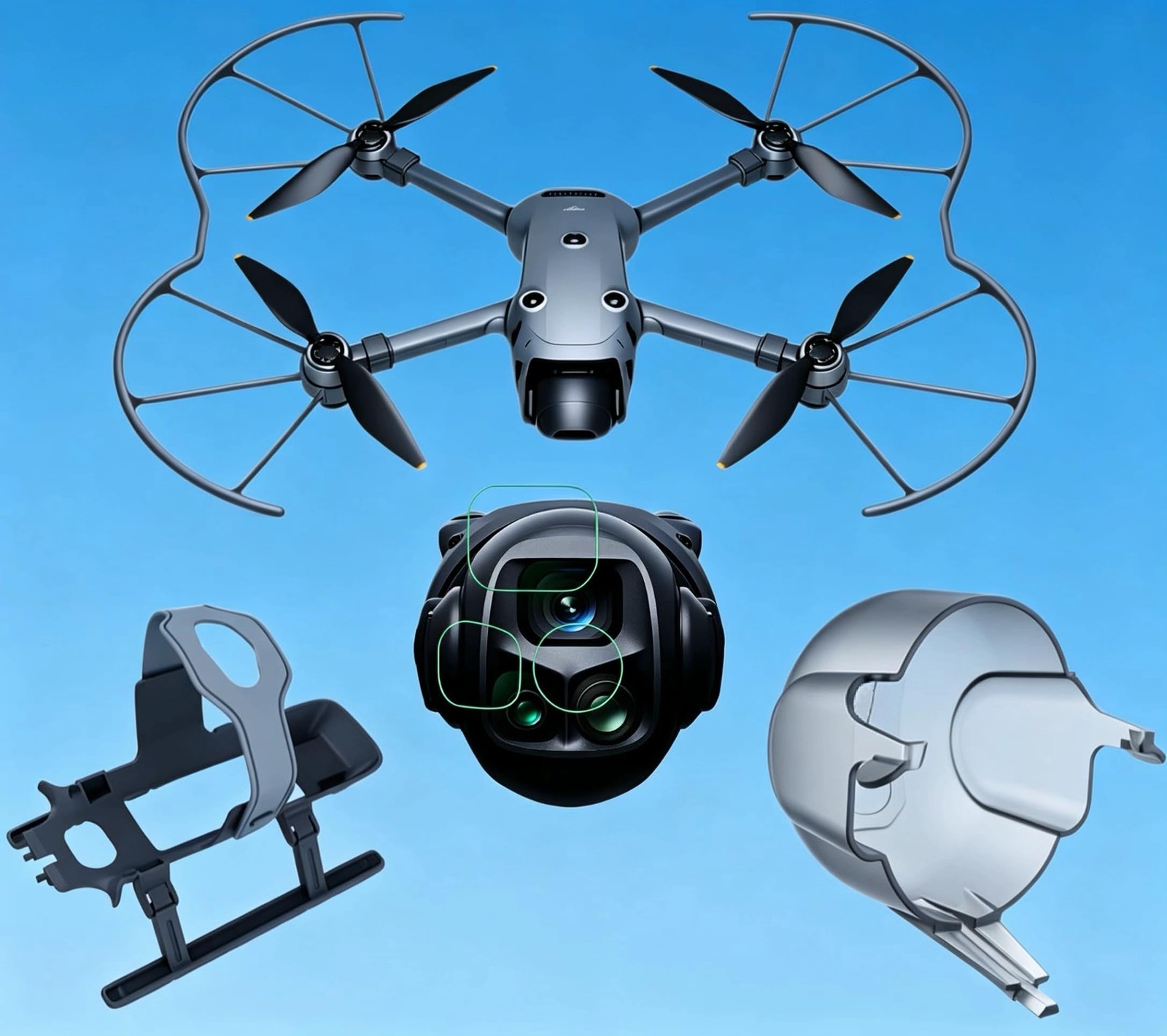 Compatible with DJI Mavic 4 Pro Accessories Kit, Landing Gear with Propeller ...