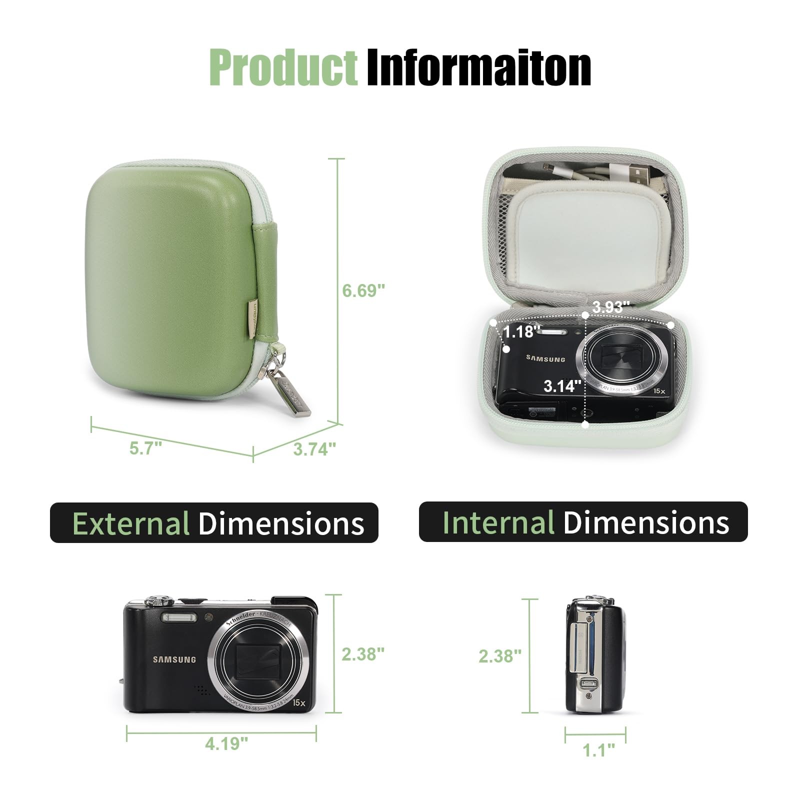 Digital Camera Case, Compact Protective Pouch for Kodak/Canon/Sony