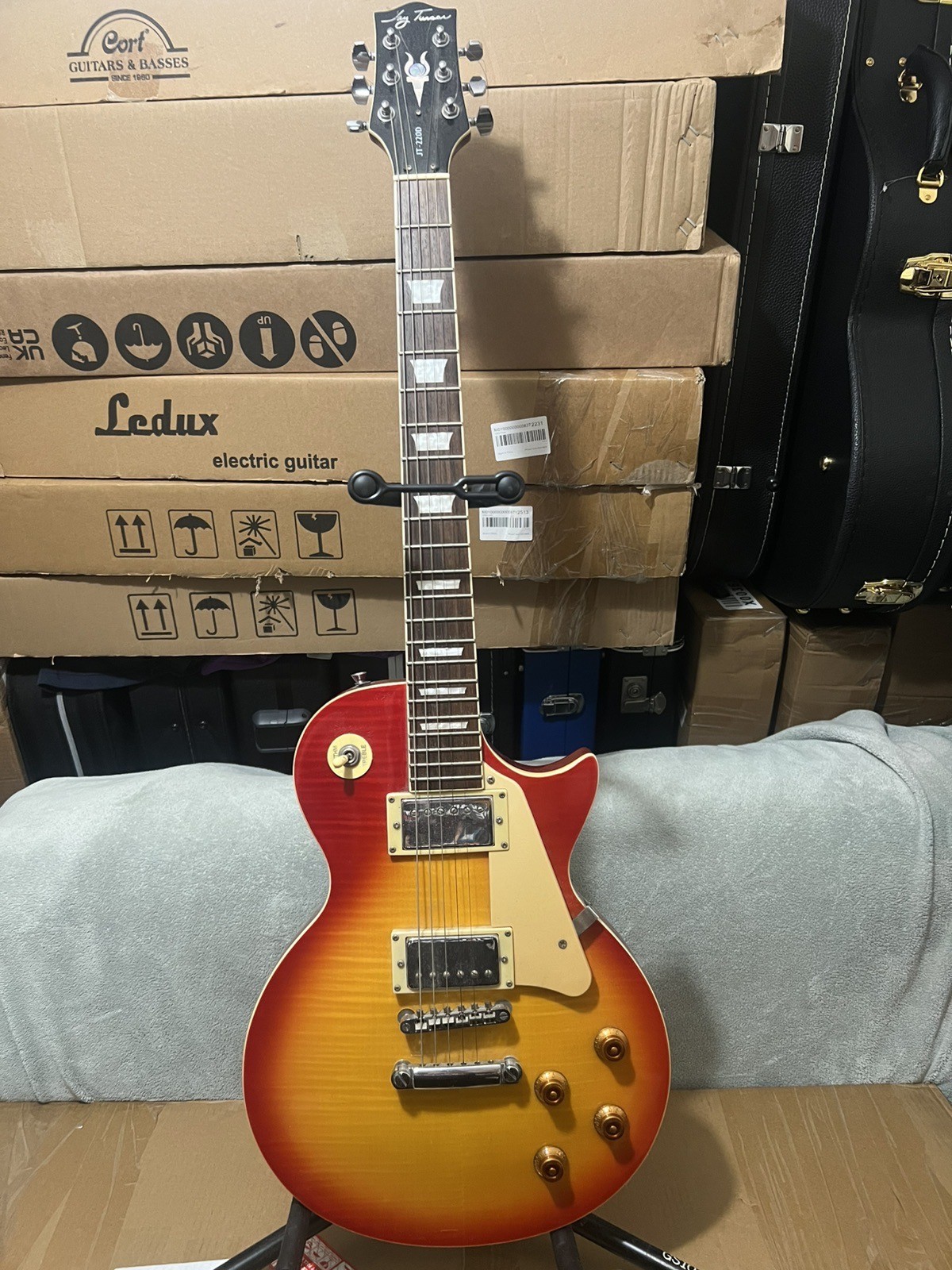 Jay Turser JT-220D Red Sunburst Guitar