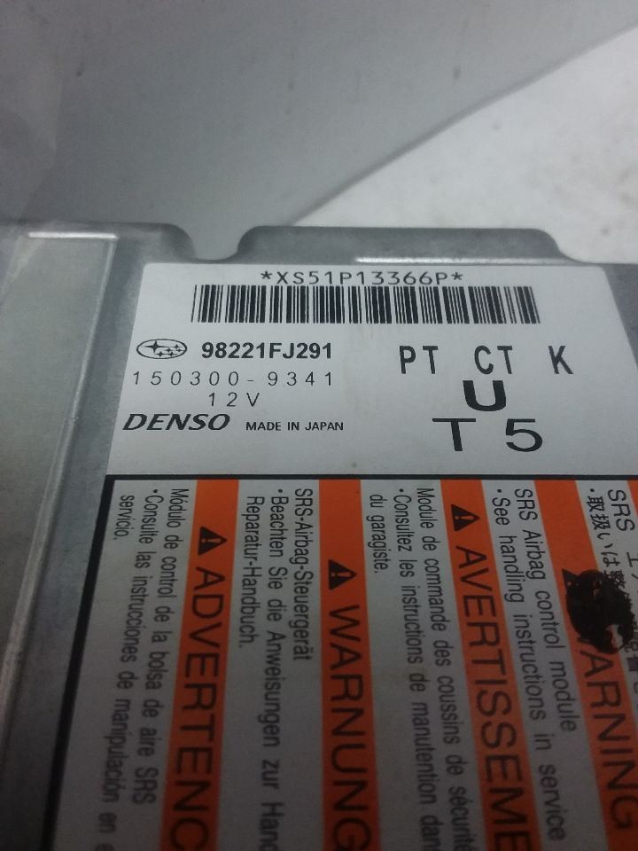 SRS Control Module Under Console Fits 13 IMPREZA 98221FJ291