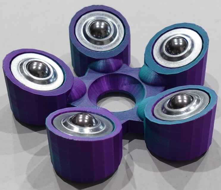 Bowling Ball Spinner Cup - Purple and Teal