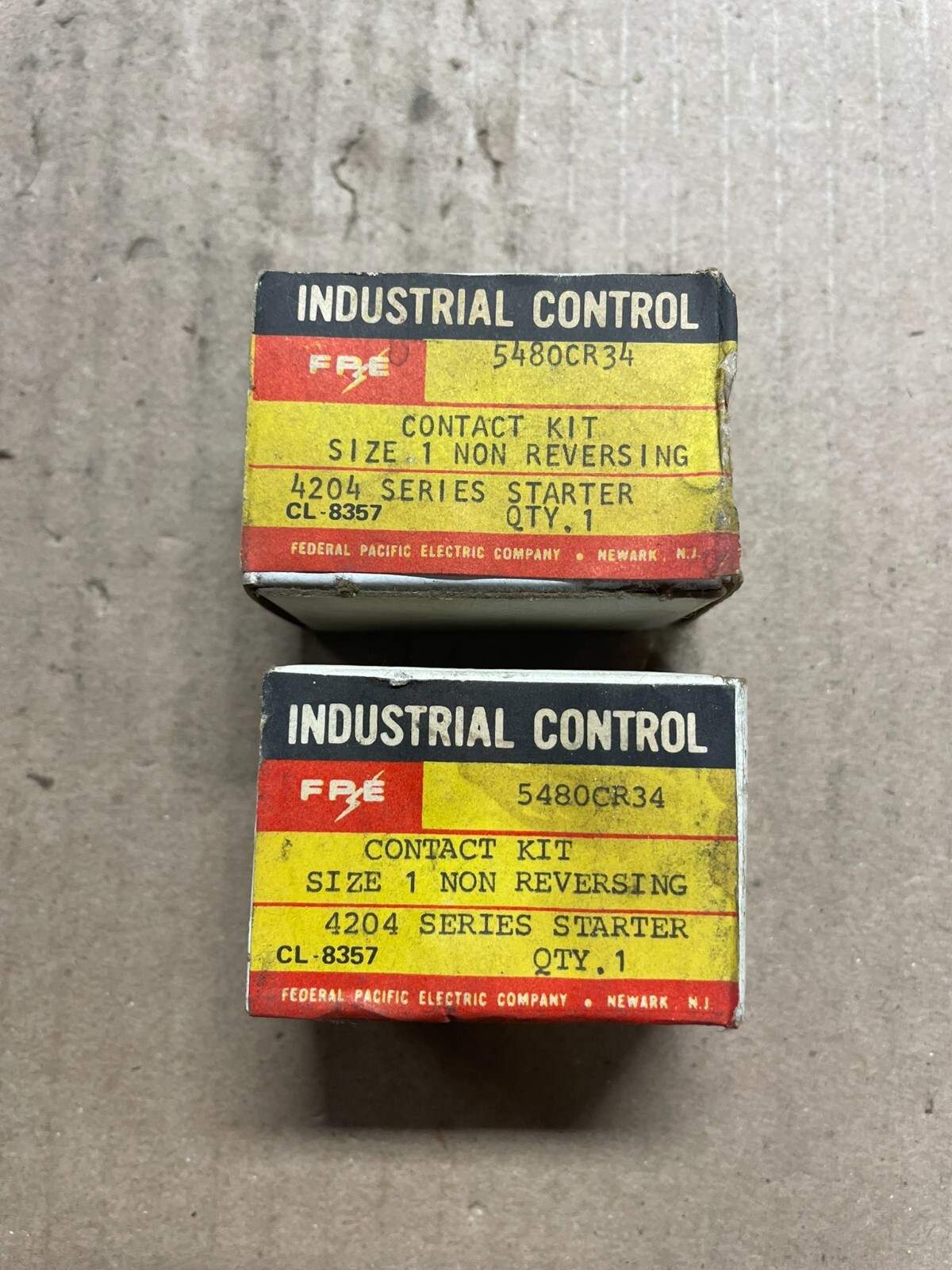 (Lot of 2) Industrial Control Size 1 Non-Rever Contact Kit 5480CR34