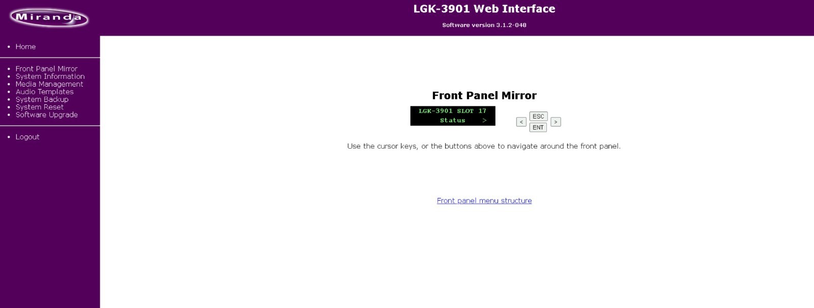Miranda Grass Valley LGK3901 logo keyer card for Densite frames OPT SD/3G/HD/TXT