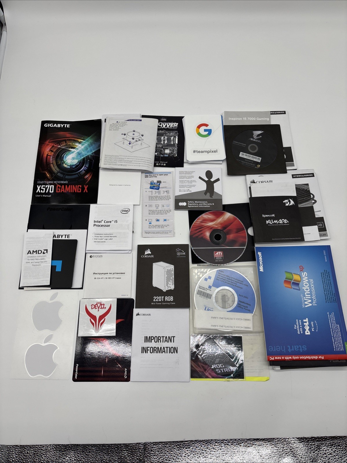 Lot Of Manuals/ Discs/ And Stickers
