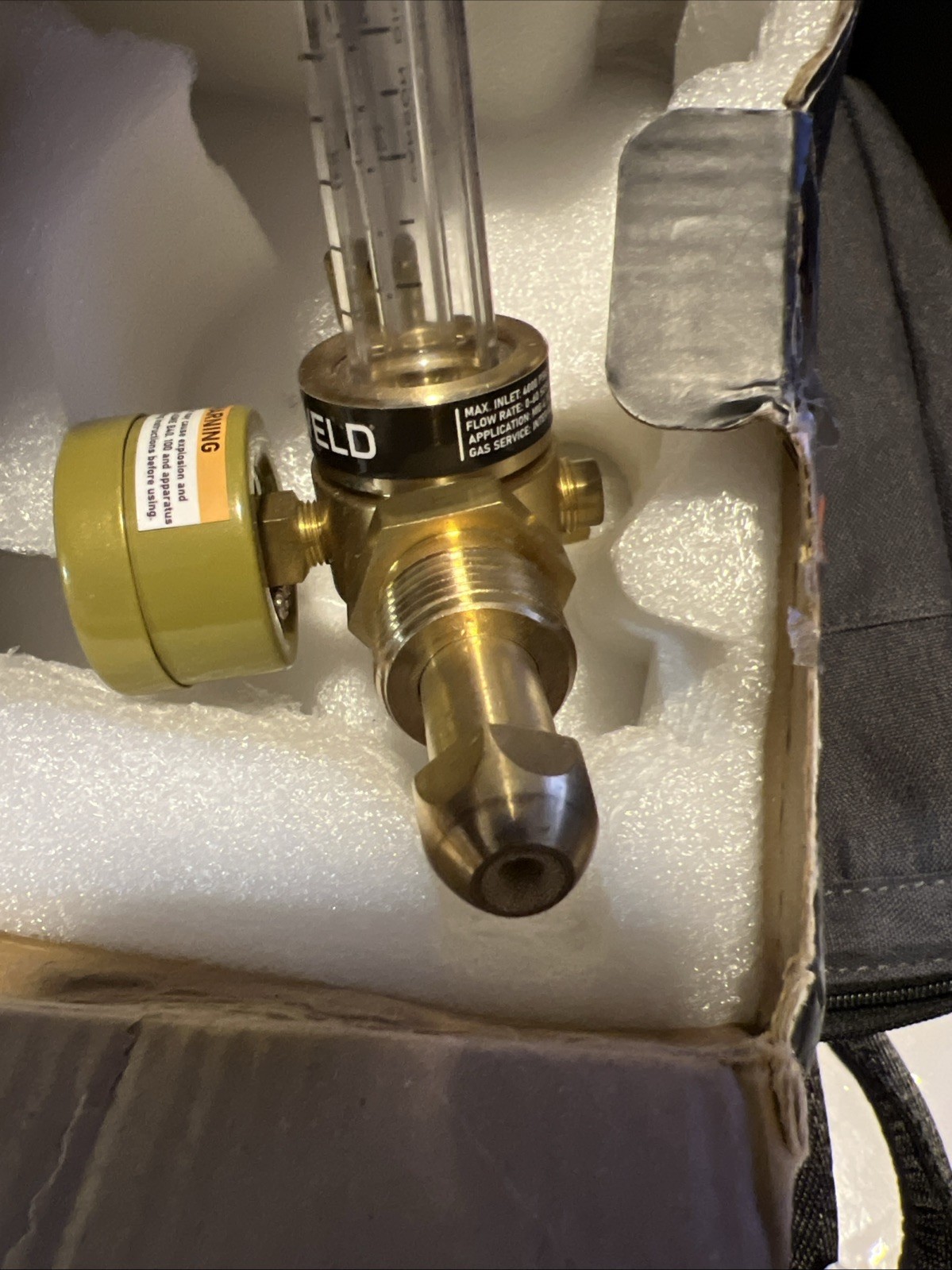 REG RX193D Single Flowmeter Argon Regulator CGA 580, 5/8"