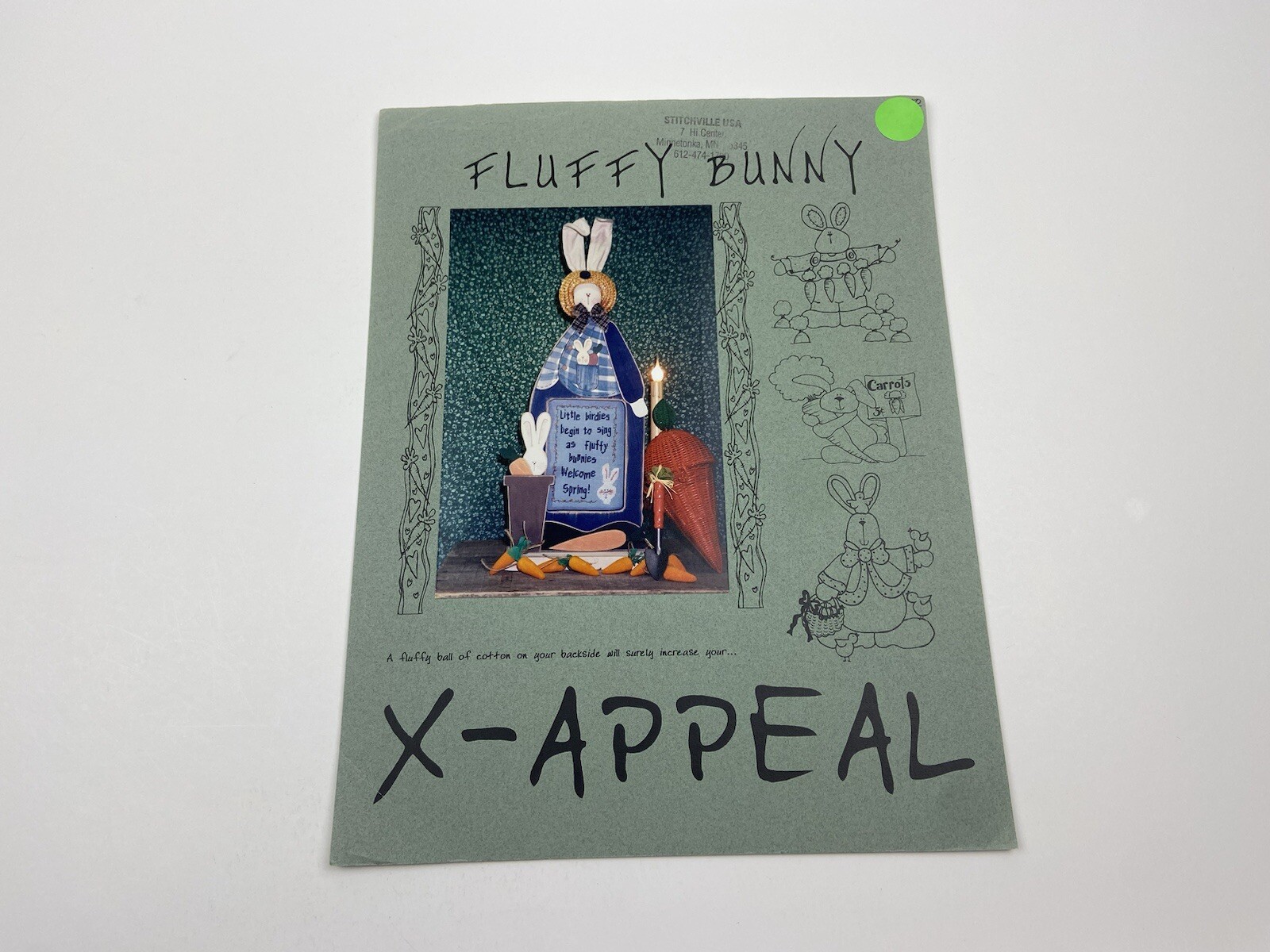 X Appeal Fluffy Bunny Counted Cross Stitch Pattern