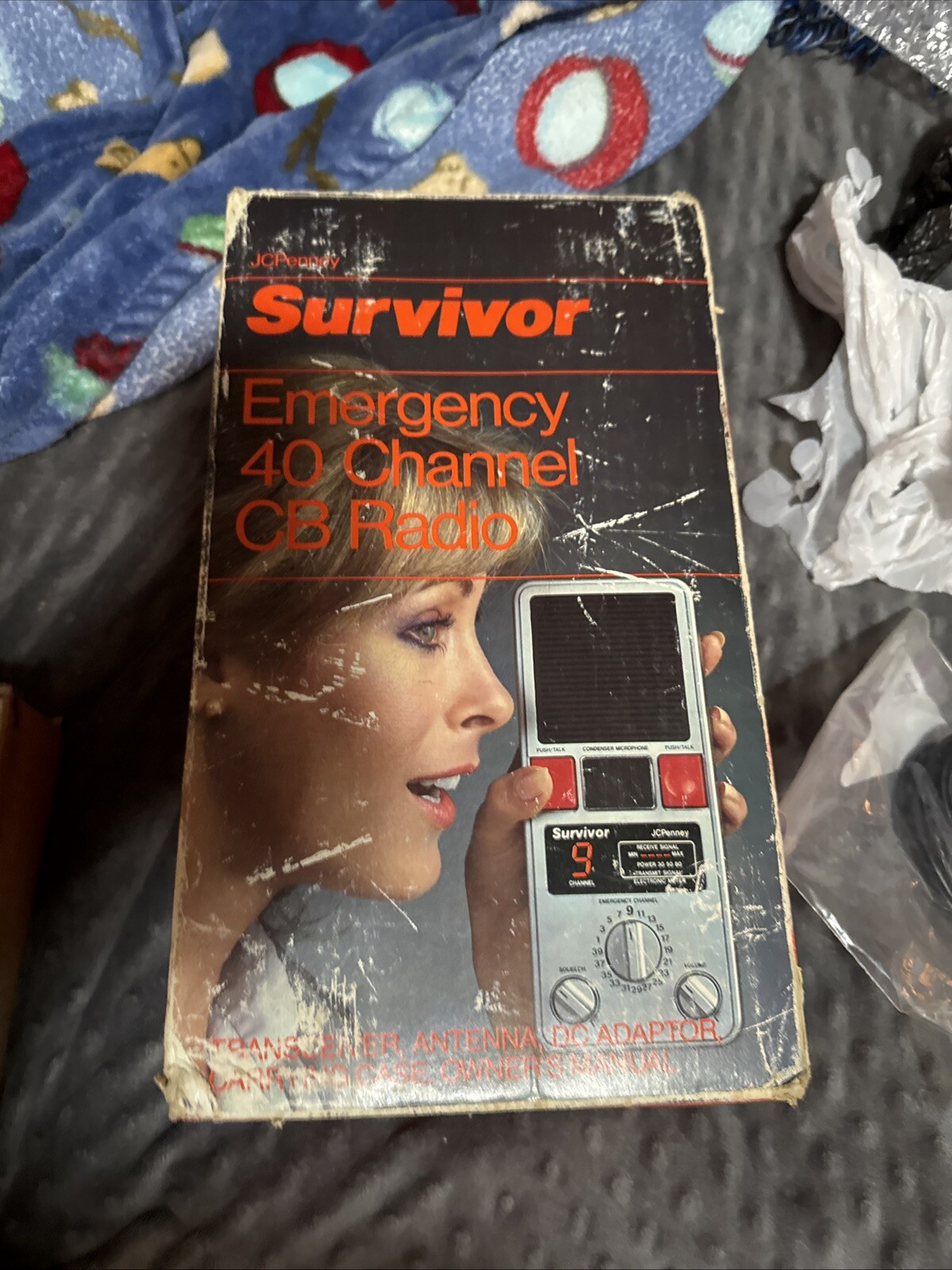 Vintage Jc Penny Survivor Emergency 40 Channel Cb Radio W/ Box And Instructions