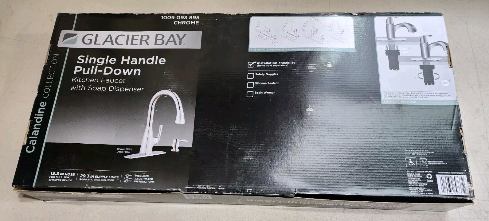 Glacier Bay Calandine Single-Handle Pull-Down Sprayer Kitchen faucet Chrome