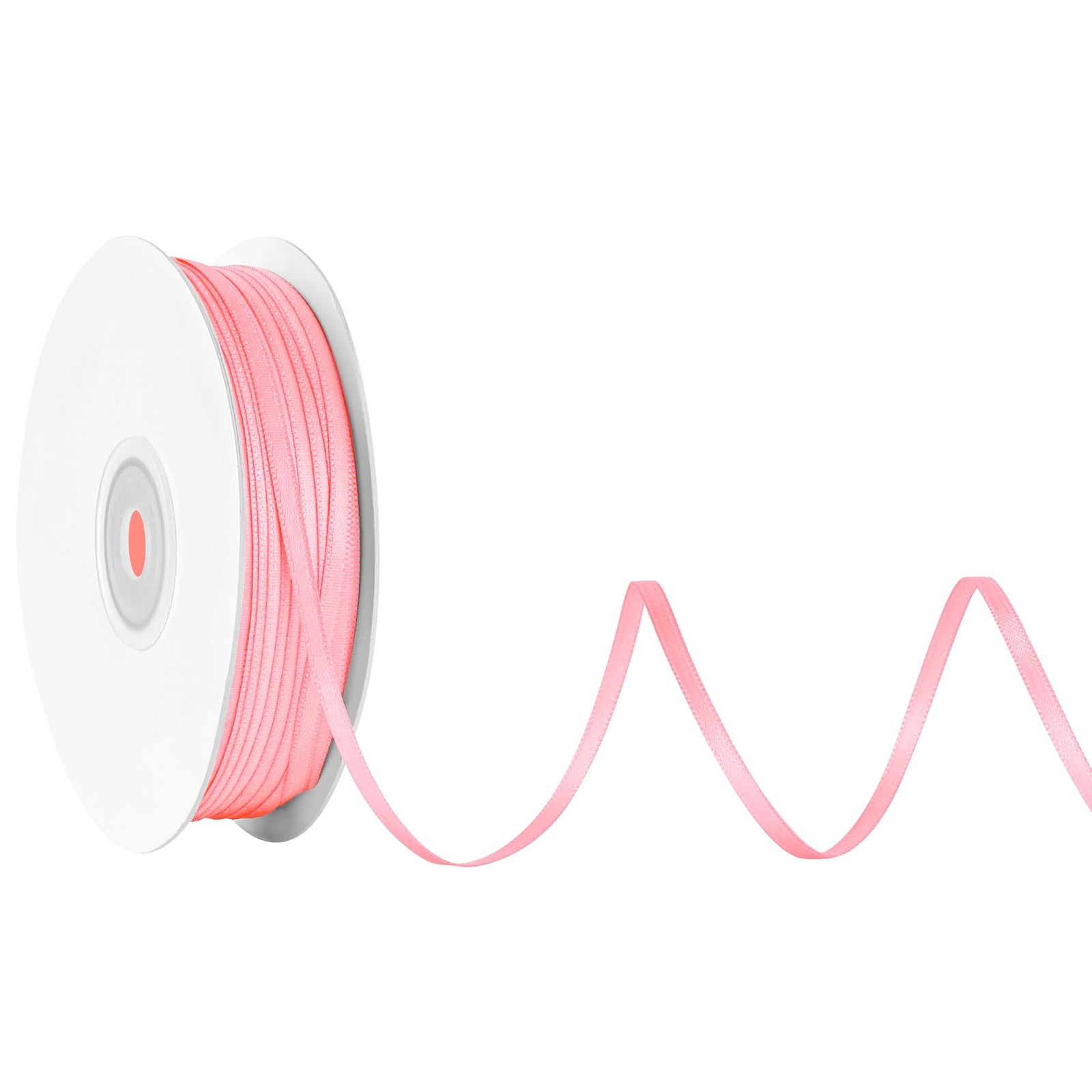 LIUYAXI Pink Double Faced Satin Ribbon, 1/8" X 100 Yards, 1/8"X100Yard,
