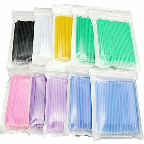 100pcs Disposable Makeup Micro Eyelash Brush Swab Applicators Mascara Wands