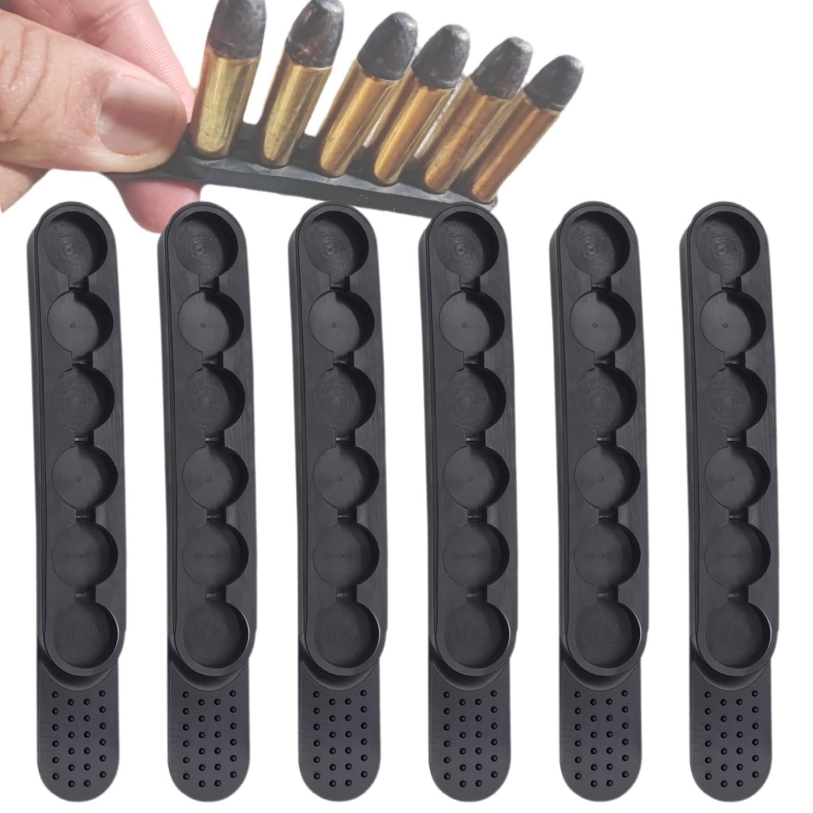 6 Pack Magsaddle Speed Strips for .38 .357, 6 Rounds Speed Strip