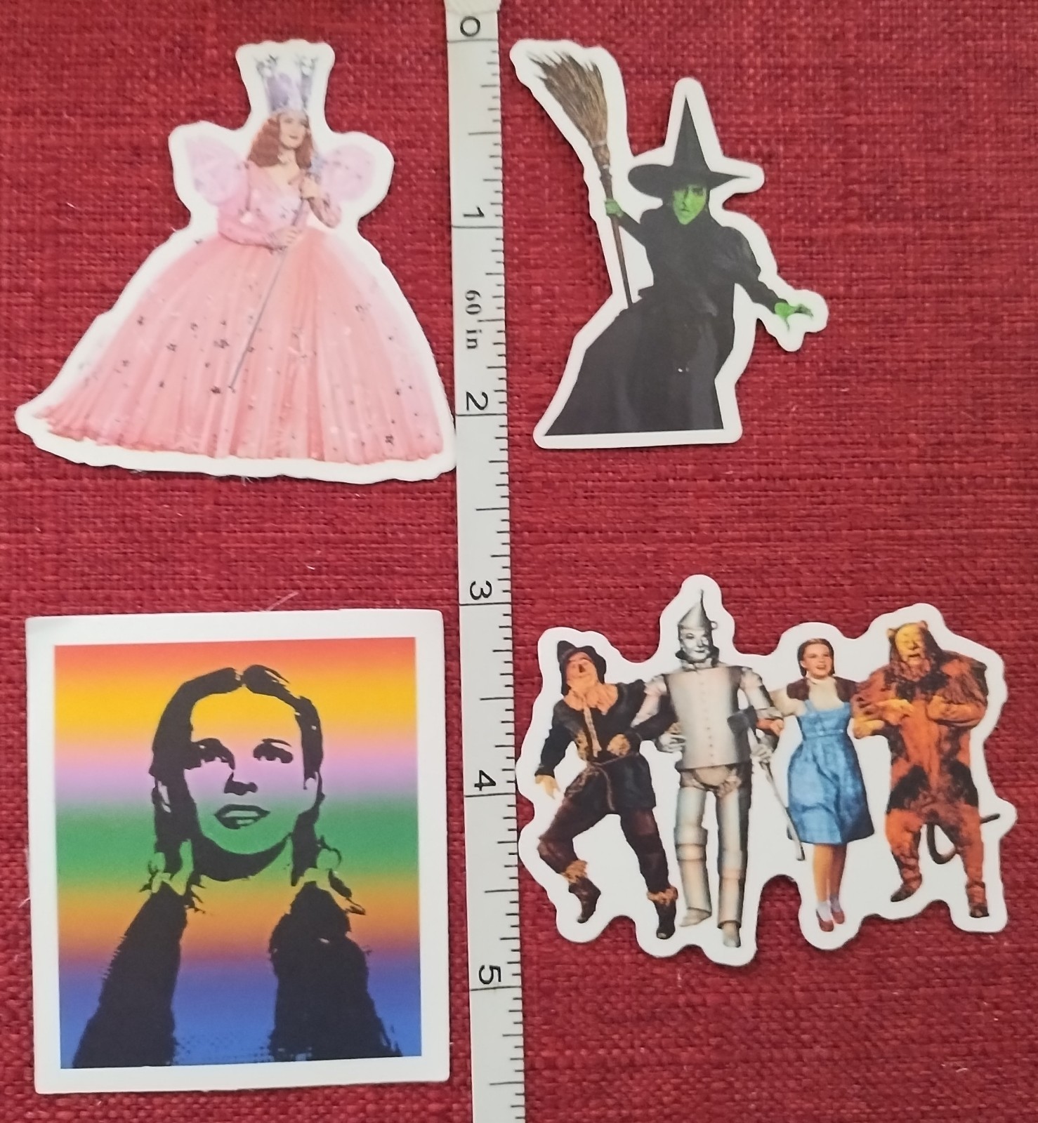 45pc. WIZARD OF OZ WATERPROOF VINYL STICKERS/DECALS