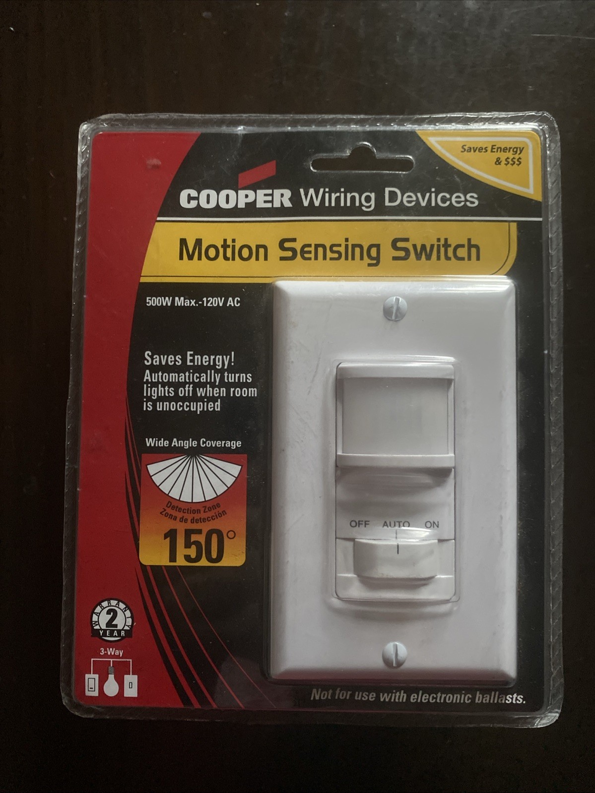 Cooper Motion Sensing Switch - New In Box - 500W