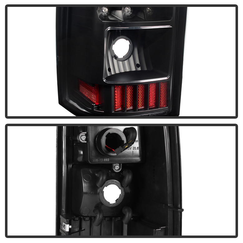 2003-2006 Chevy Silverado 1500 2500HD 3500 Black LED Tail Lights Brake Lamps Set
