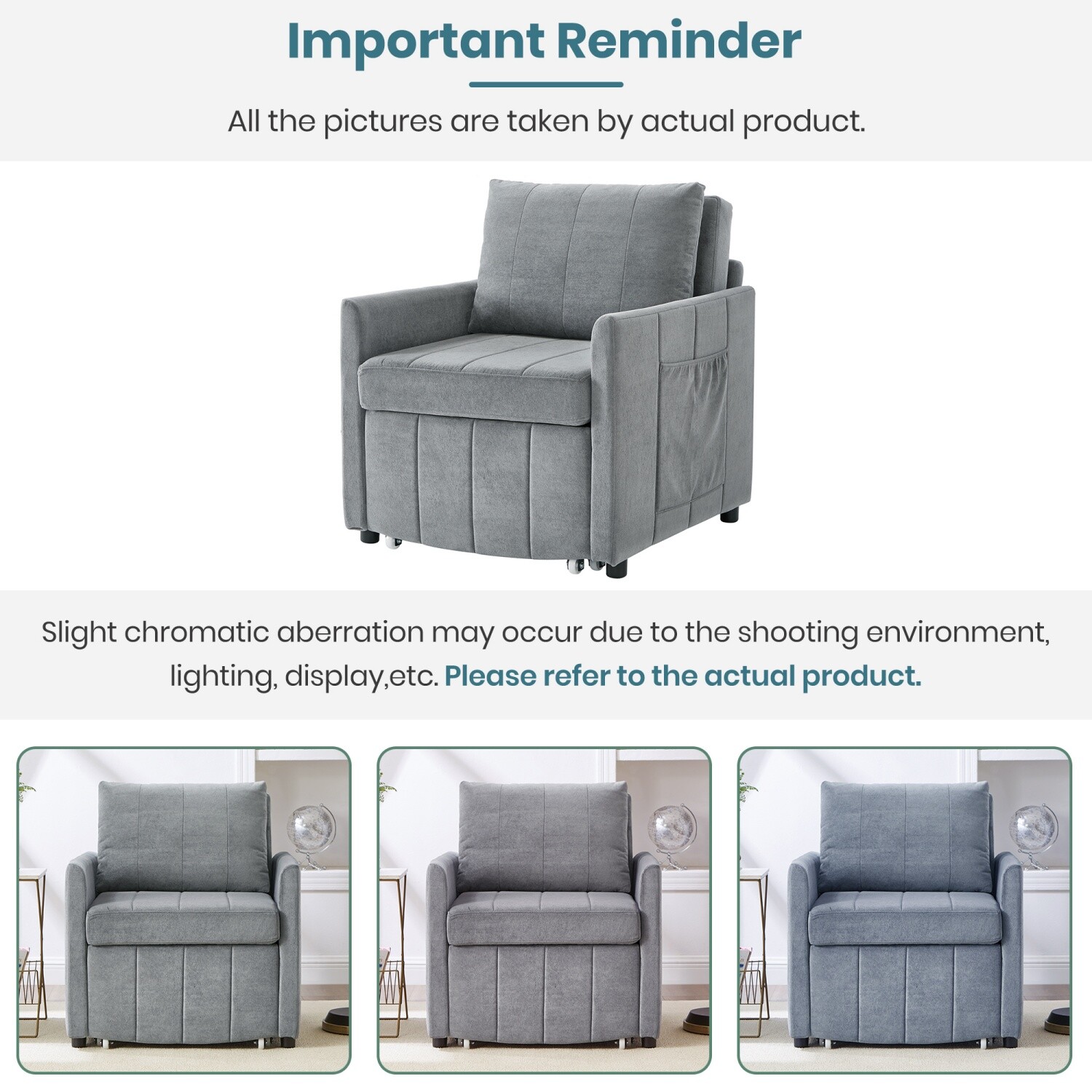 Convertible Sleeper Sofa Bed Single Sofa Bed Folding Sofa Bed w/ Pull Out Bed