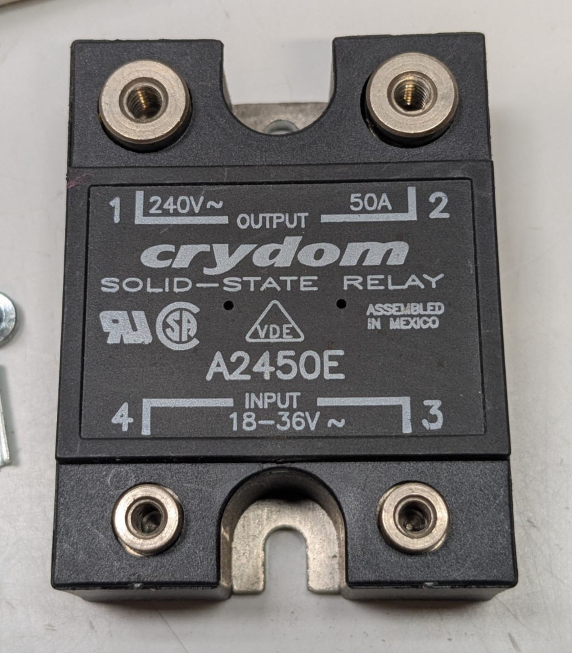 NEW Crydom A2450E Solid State Relay - 18-36VAC Input - 50A 240 V Output