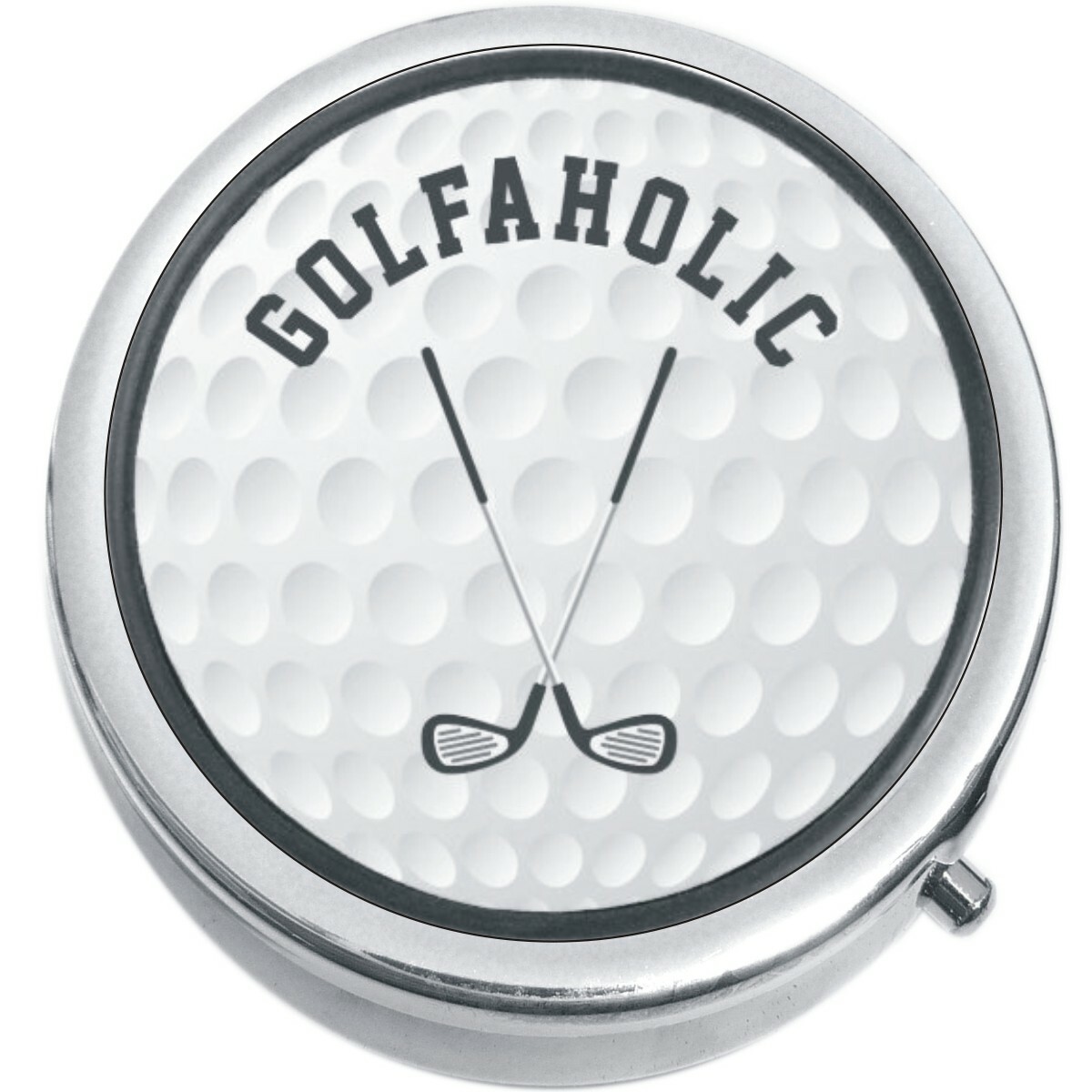 Golfaholic Pill Box Medicine Vitamin Pill Box