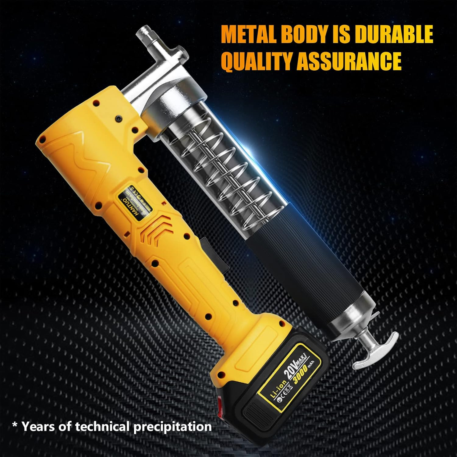 20V MAX Electric Grease Gun Kit with 2 Batteries and Charger, 12000 PSI Cordless
