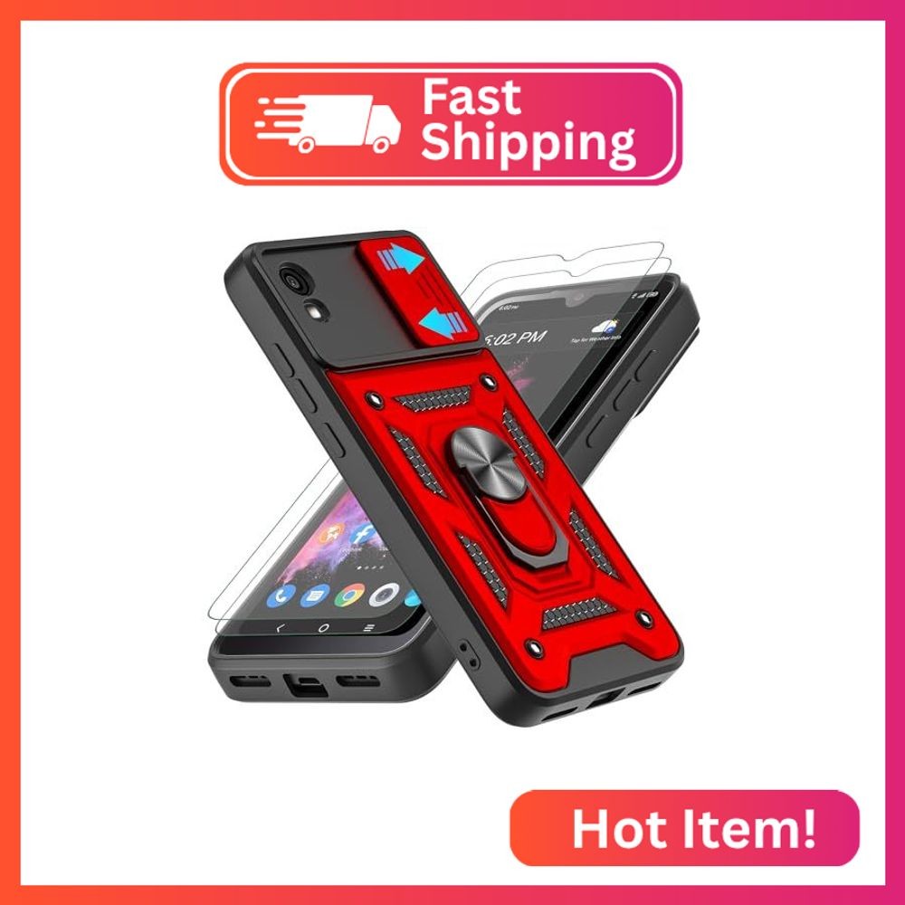 YKHJKLEC for TCL 30Z Phone Case, TCL 30 LE Case with 2Pcs HD Screen Protector, H