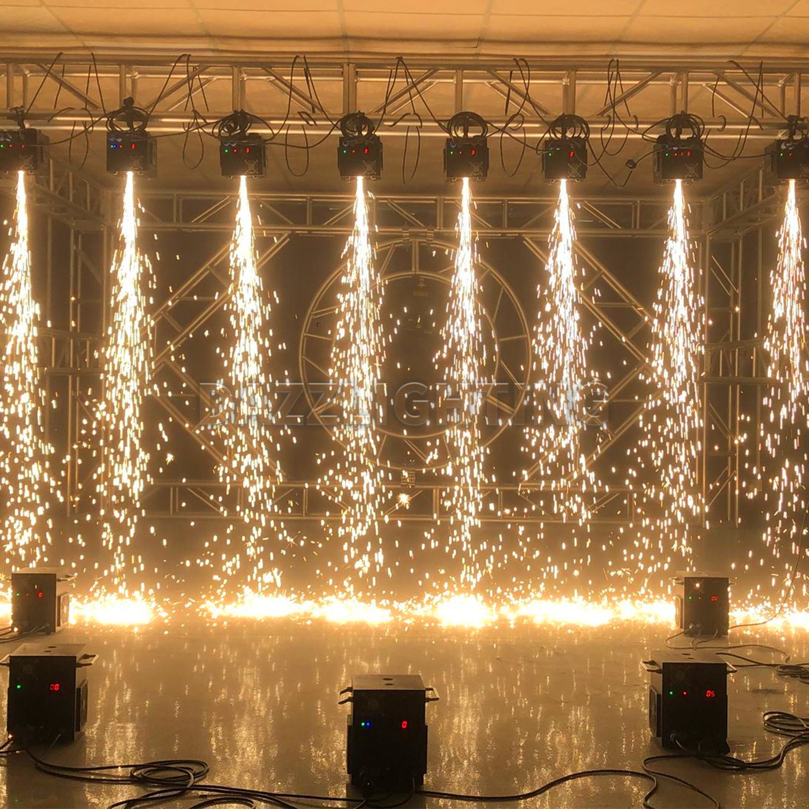 PAIDUN 2PCS Hanging Cold Spark Machine Waterfall Firework Effect Wedding Event