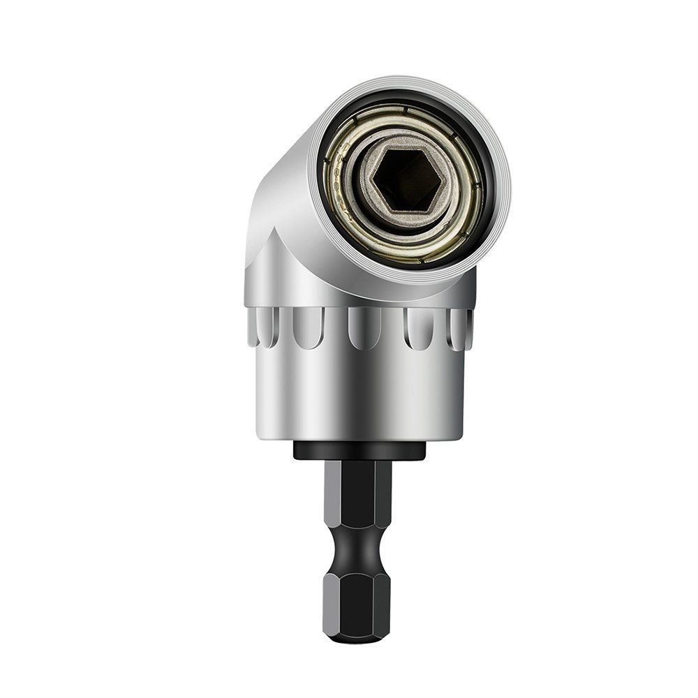 105 Degree Angle Drill Bit Extension 1/4 Hex Right Angle Screwdriver Adapter