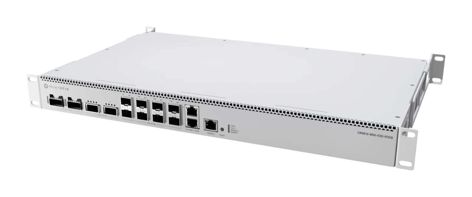 MikroTik CRS812-8DS-2DQ-2DDQ-RM 400G 200G 50G RouterOS Switch |2x 400G QSFP56-DD