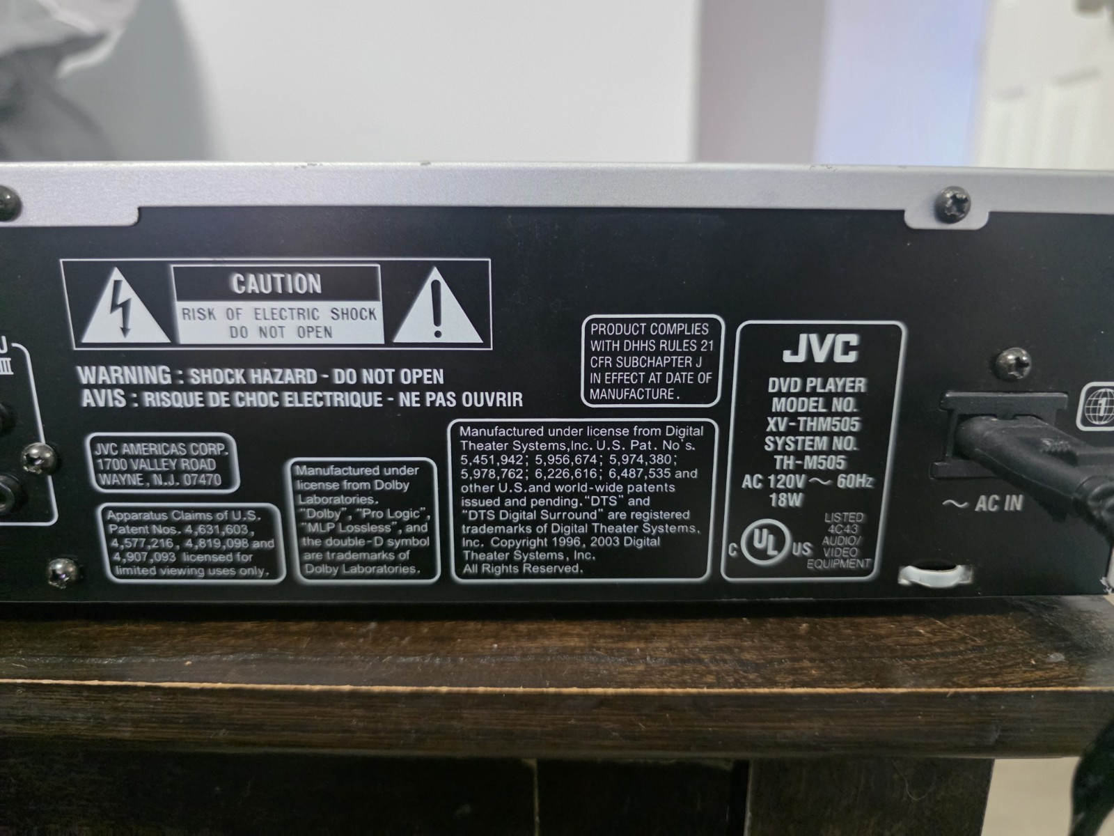 JVC TH-M505 5-Disc DVD Digital Theater System Receiver Tested Working – Read