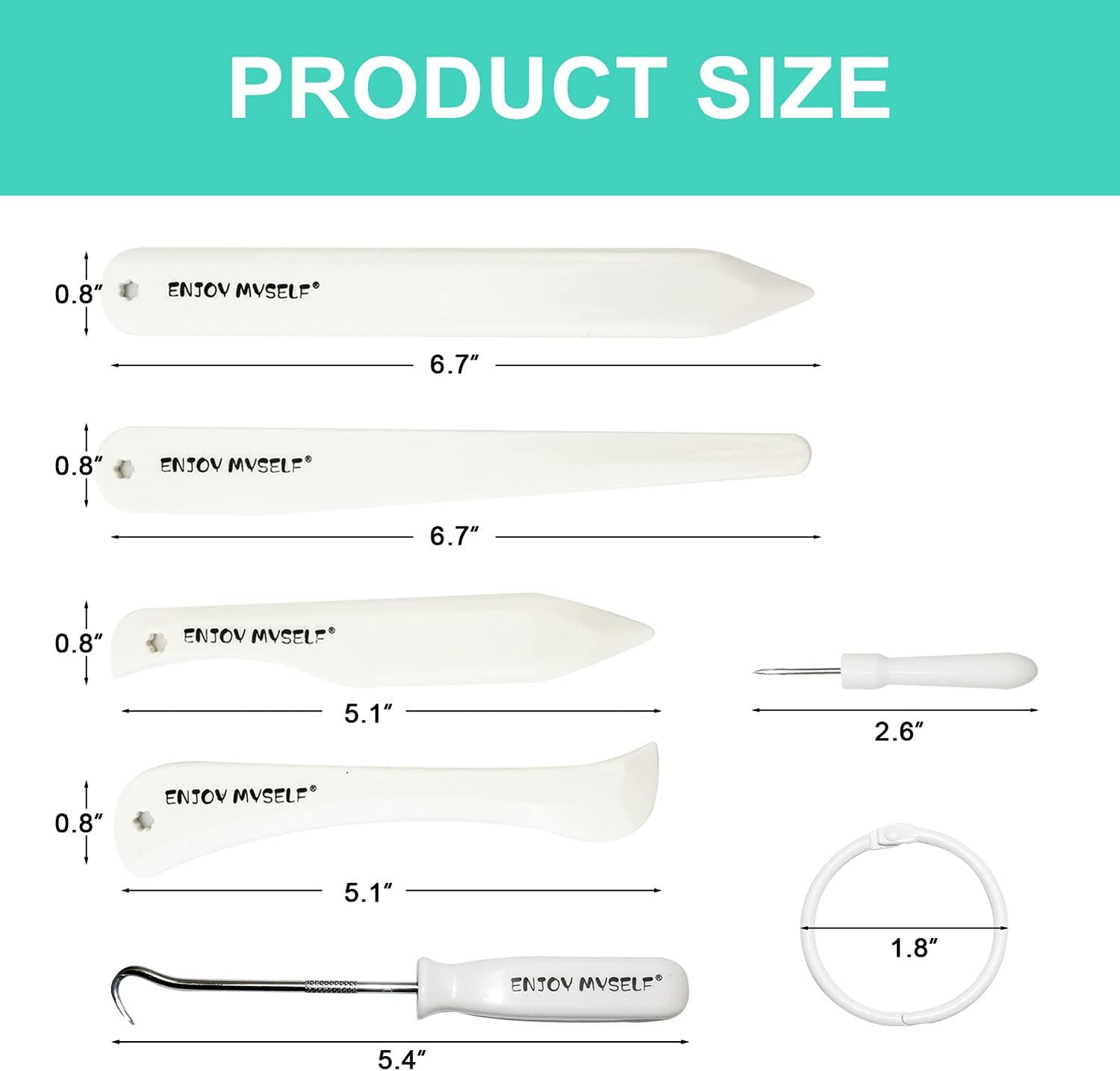 7Pcs Bone Folder and Scoring Tool, Paper Folding Tool, Bone Origami Creaser for