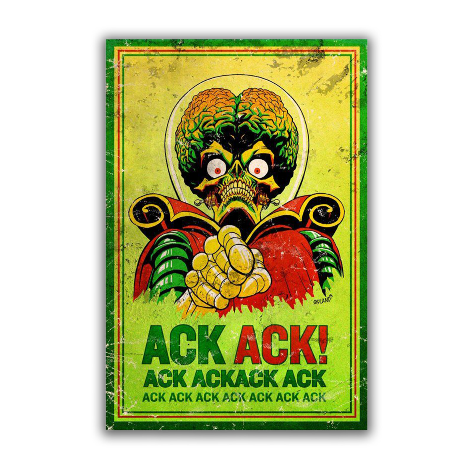 Mars Attacks! 4 inch Vinyl Decal Motion Picture Movie Art Waterproof