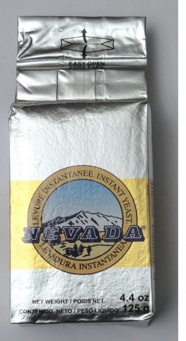 NEVADA INSTANT YEAST LEVADURA INSTANTANEA - 125g - FREE SHIP
