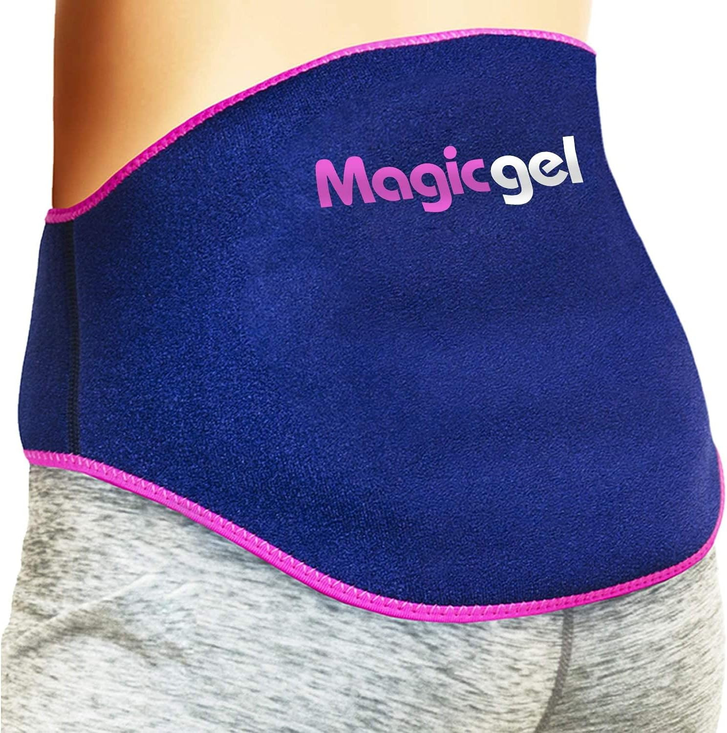 Magic Gel Ice Pack for Back Pain Relief | 1 Pack Reusable Lower Back Wrap for Ho