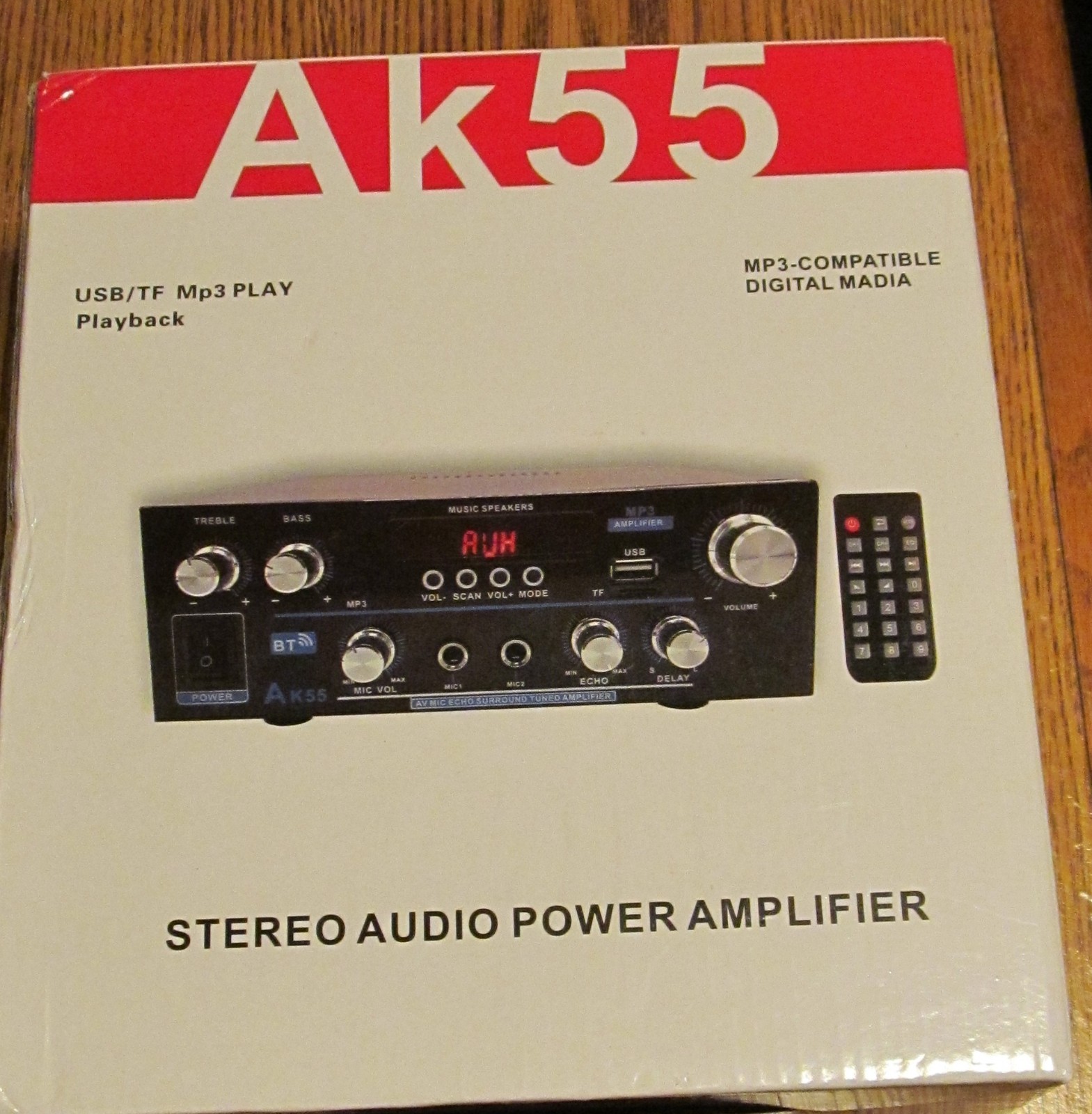 Home Audio Amplifier Bluetooth Karaoke FM Stereo Receiver Power Amplifier AK55