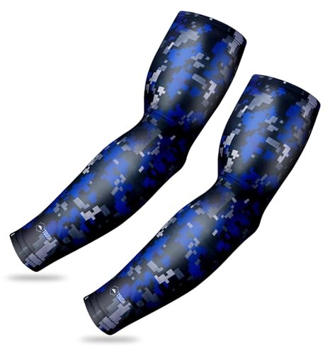 Baseball Arm Sleeve Youth & Adults - Compression Arm Sleeves for Large Cobalt